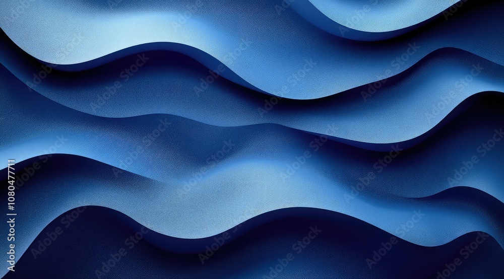 Abstract blue wave pattern.