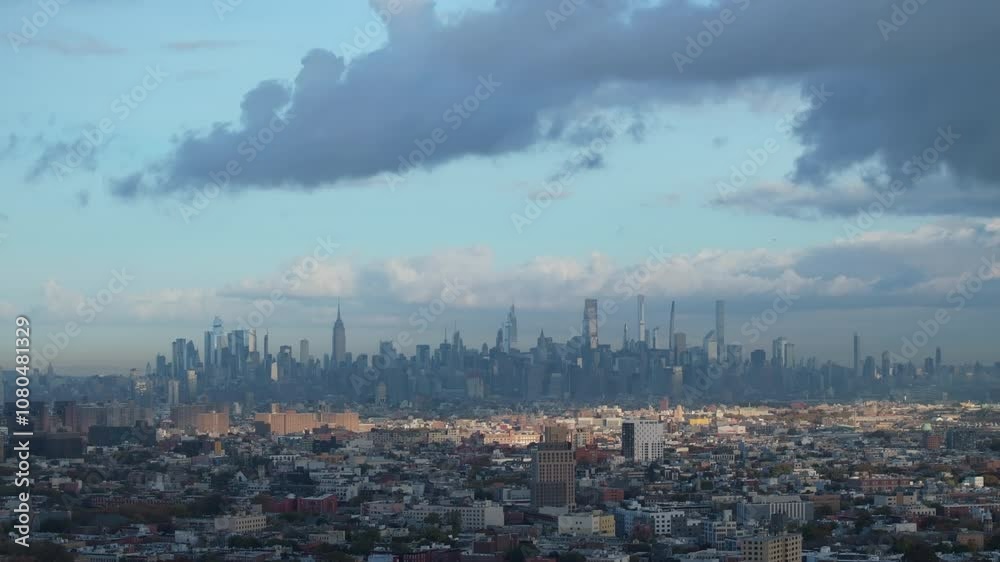 Aerial view of New York City at sunrise Aerial view of New York City at sunrise