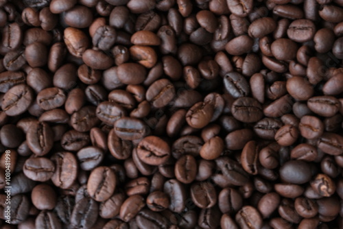 Roasted coffee beans for background