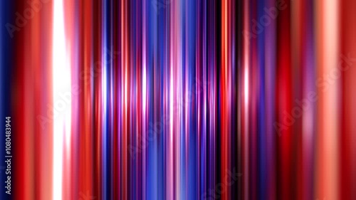 Moving horizontal red and blue stripes. Abstract background for event, party, carnival, celebration, anniversary or other. Funky backdrop in retro style. Seamless loop animation. 3D rendering.
