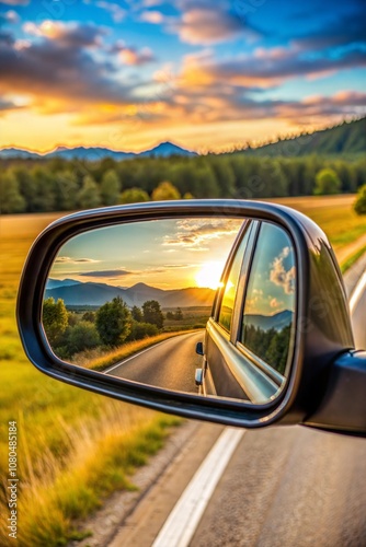 Rear View Mirror Of A Car