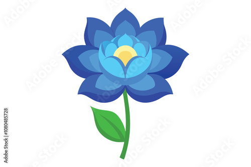 blue flower vector design