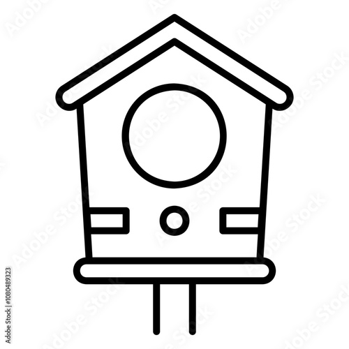 Illustration of Bird House Line Icon