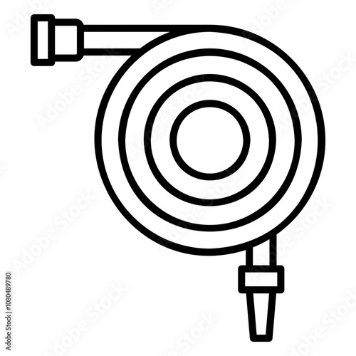 Illustration of Hose Line Icon