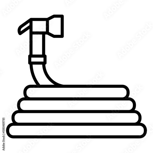 Illustration of Hose Line Icon