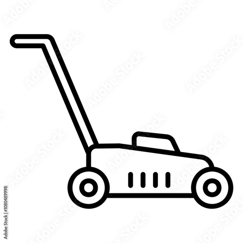 Illustration of Lawn Mower Line Icon