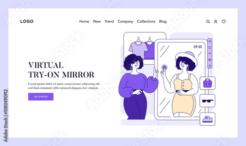 Ai Stylist. Flat Vector Illustration