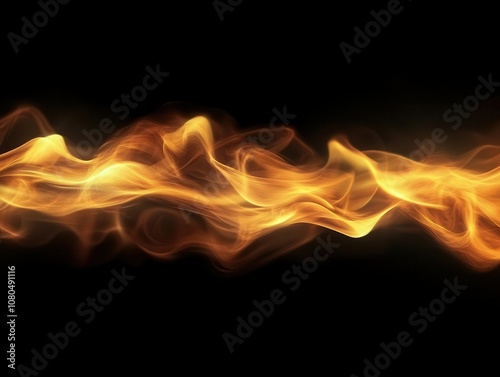 isolated image of vibrant flames dancing against a dark background, capturing the essence of fire in various shades of orange and yellow, evoking warmth and energy, perfect for dramatic effect