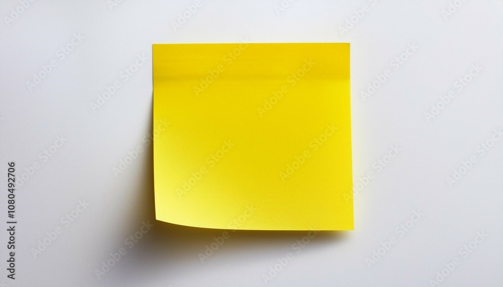 a single yellow sticky note on a white background a single yellow sticky note on a white background