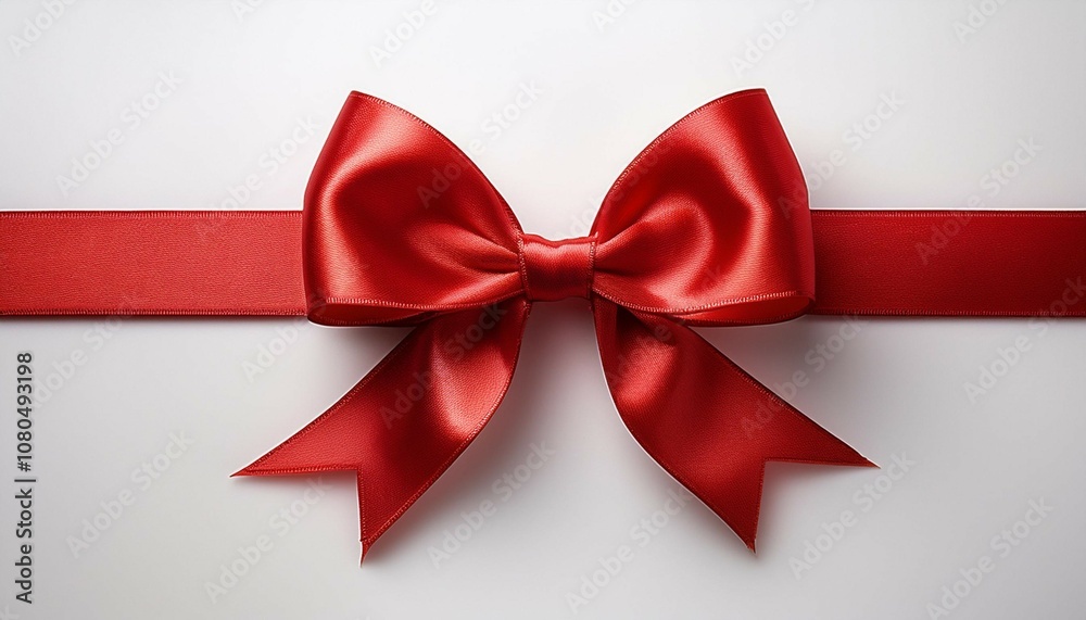 a red ribbon bow on a white background a red ribbon bow on a white background
