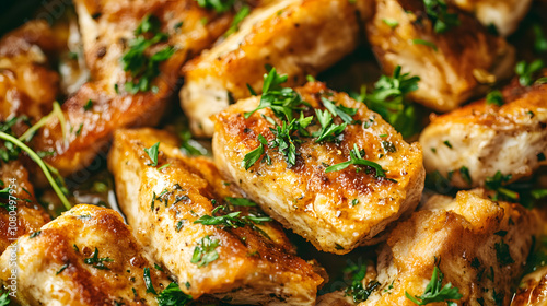 A Culinary Delight: Crispy Fried Tofu Skin with Tangy Sauce and Fresh Herbs for the Perfect Vegan Appetizer