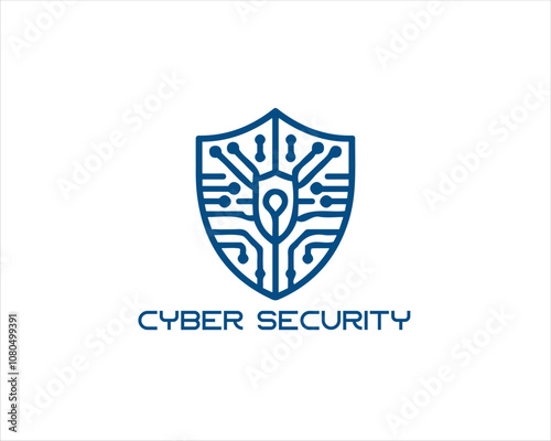 Free Download Cyber security logo design icon symbol vector illustration. Modern cyber security logo Template. - GFXLoad