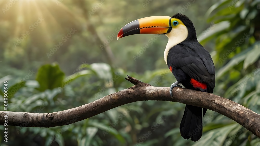 Fototapeta premium Wildlife photography of touco toucan