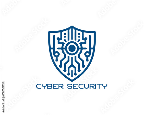 Free Download Cyber security logo design icon symbol vector illustration. Modern cyber security logo Template. - GFXLoad
