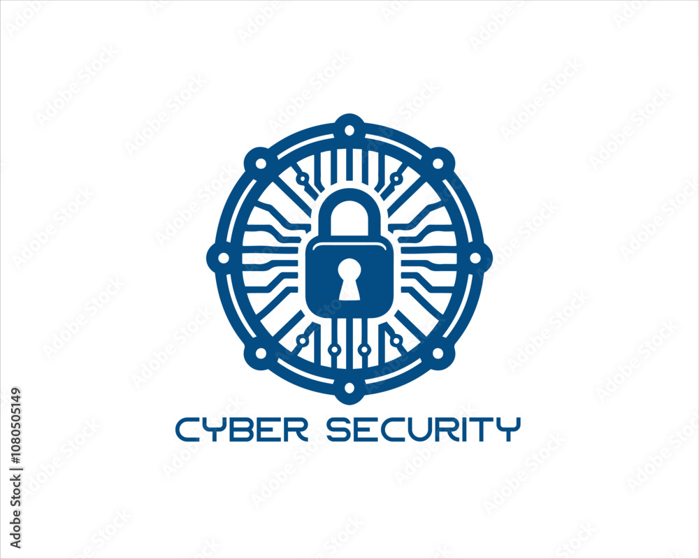 Cyber security logo design icon symbol vector illustration. Modern cyber security logo Template. Cyber security logo design icon symbol vector illustration. Modern cyber security logo Template.