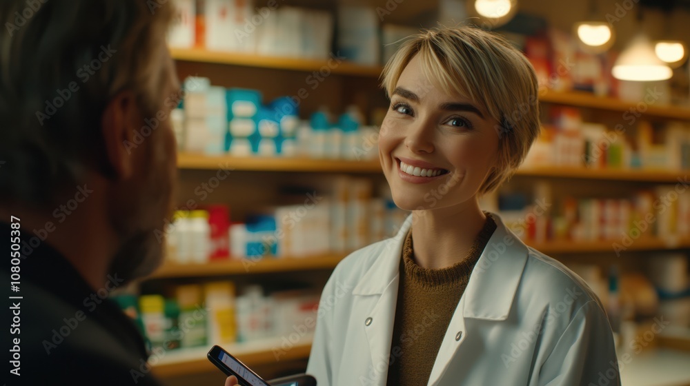 The Friendly Pharmacist Smiling The Friendly Pharmacist Smiling