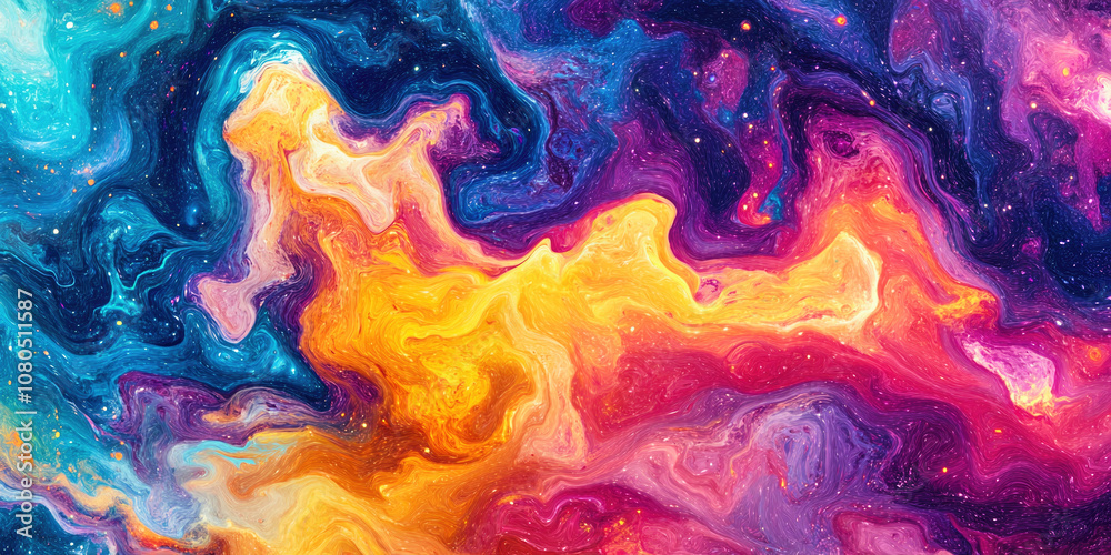 Vibrant abstract fluid background with swirling colors and geometric accents creating dynamic energy Vibrant abstract fluid background with swirling colors and geometric accents creating dynamic energy