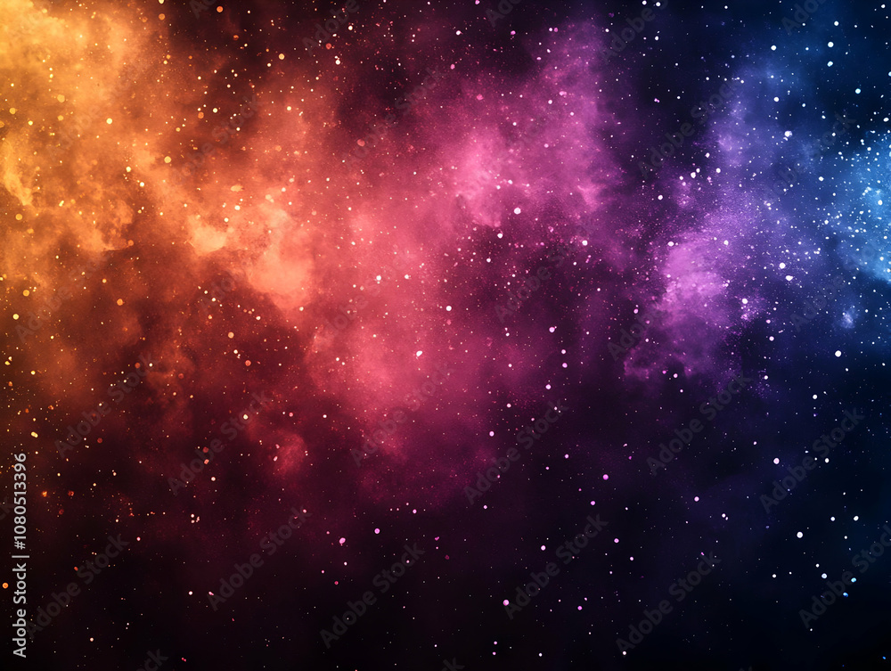 Naklejka premium Abstract Background - Colorful Nebula Galaxy Space Dust