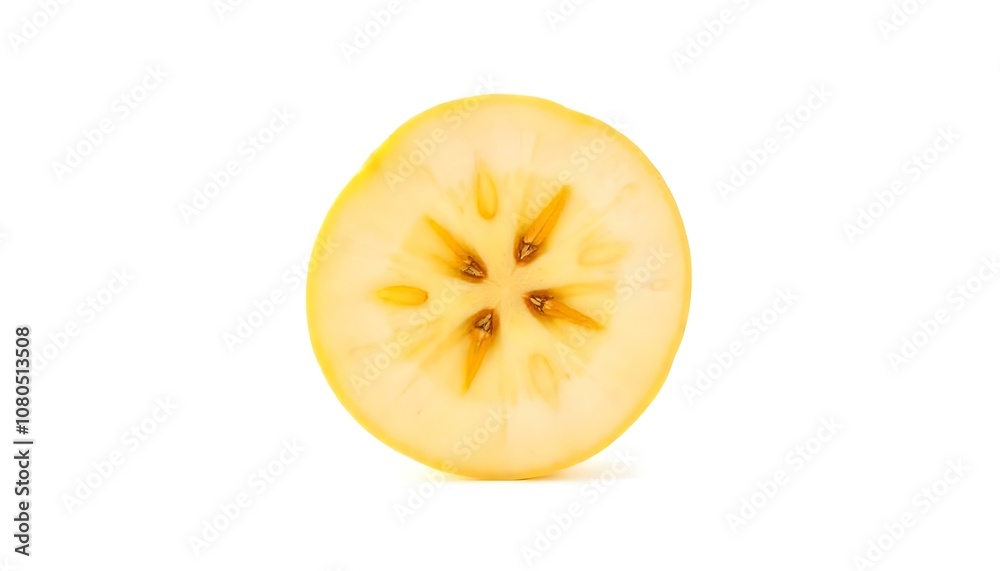 Banana slice on a white background Banana slice on a white background