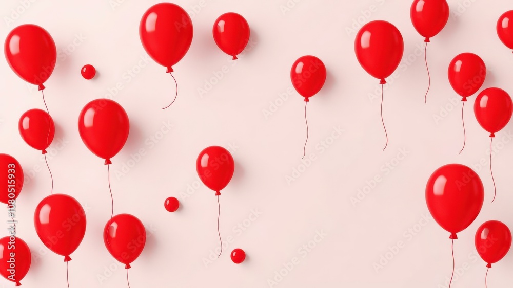 Celebrate with Style: Vibrant Red Balloons Floating in Pure White Background, Perfect for Birthdays, Anniversaries, or Special Occasions Celebrate with Style: Vibrant Red Balloons Floating in Pure White Background, Perfect for Birthdays, Anniversaries, or Special Occasions