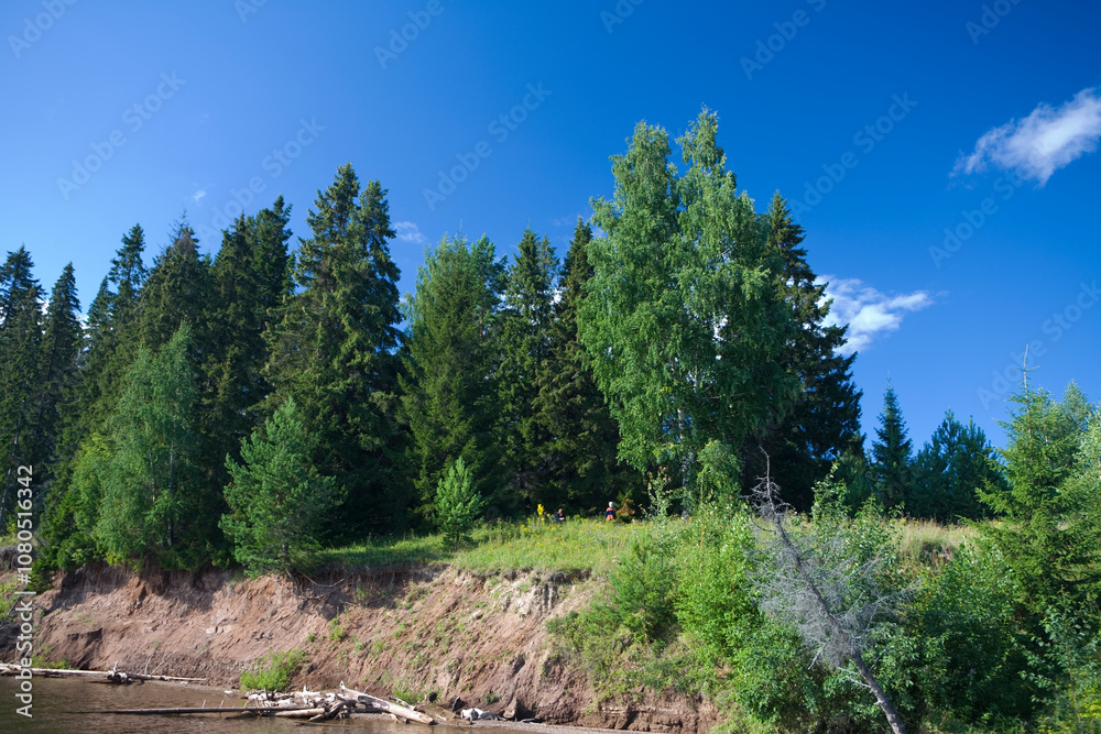 Russia Perm region landscape on a summer cloudy day Russia Perm region landscape on a summer cloudy day