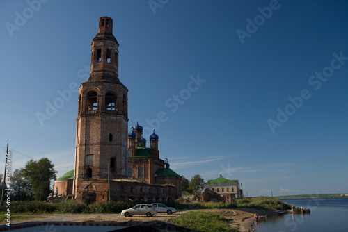 Russia Perm Usolye Stroganovs' estate on a cloudy summer day photo