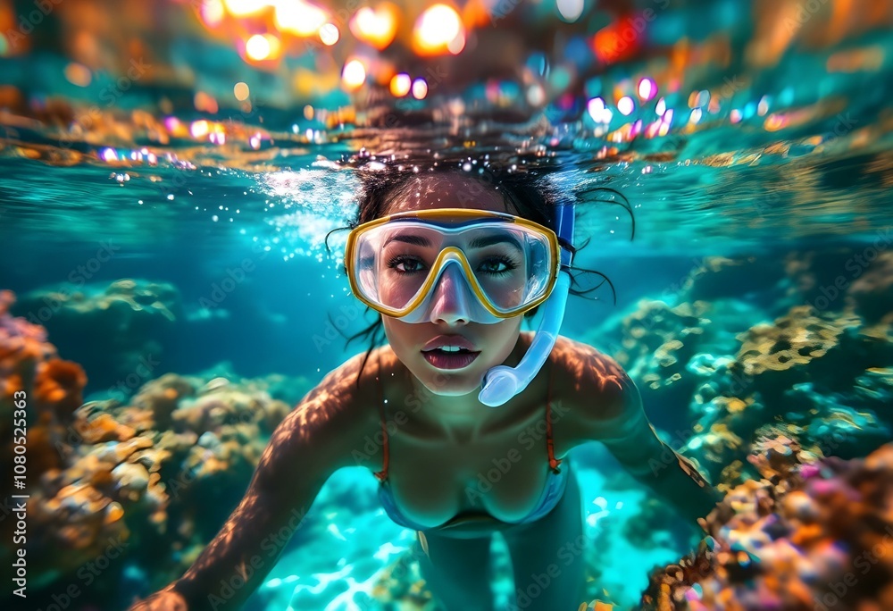 person snorkeling in the ocean person snorkeling in the ocean