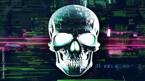 artistic collage use VJ music videos 4K programming system cyberspace virus network computer glitch surreal abstract artificial anonymous damaged virtual information hacker future tech science death