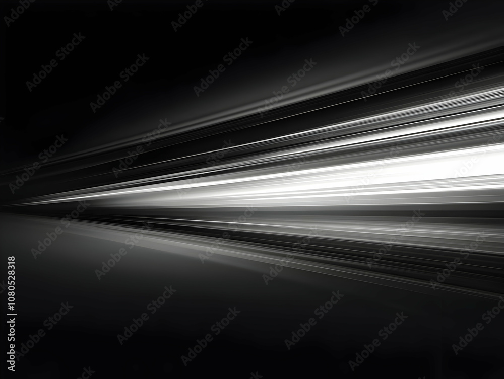 Abstract Background - Black and White Streaks of Light Abstract Background - Black and White Streaks of Light
