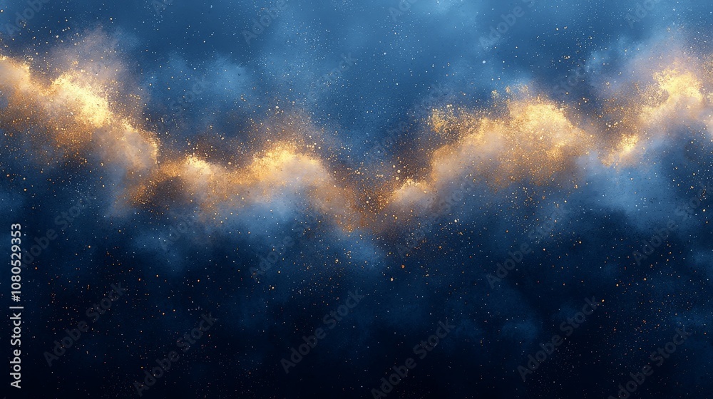 A cosmic scene with swirling clouds and shimmering particles, evoking a sense of wonder. A cosmic scene with swirling clouds and shimmering particles, evoking a sense of wonder.