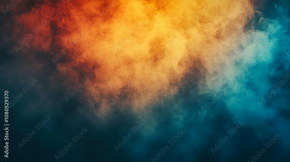 Abstract Background - Orange and Blue Smoke
