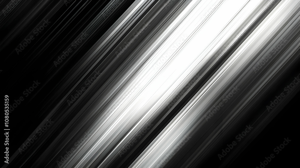 Obraz premium Abstract Background - Diagonal Black and White Stripes