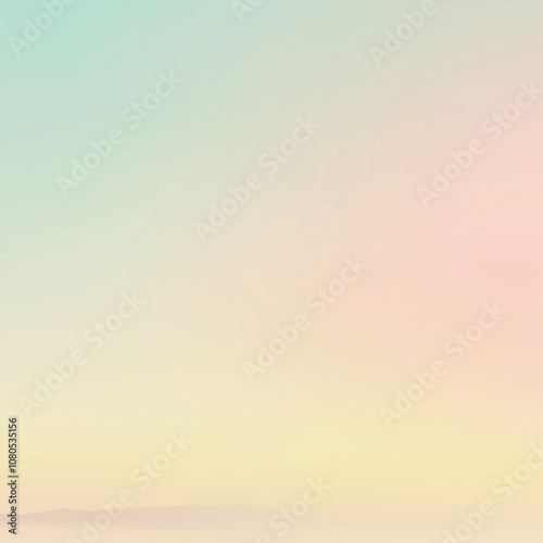 Airy, pastel gradient background with a soft glow