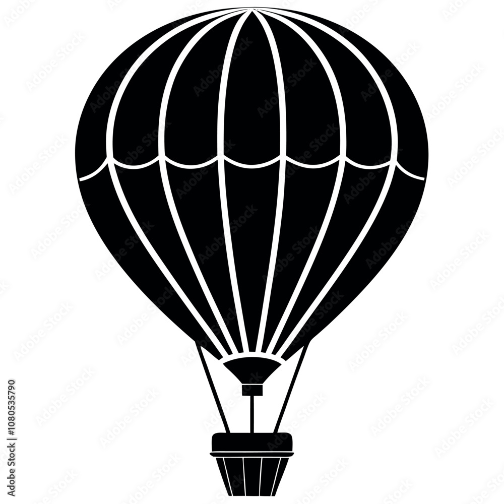 Obraz premium Balloon Parachute vector art illustration.