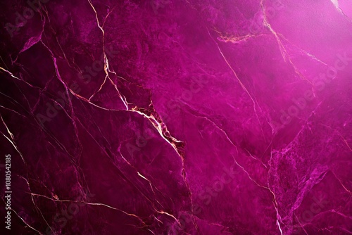 Vibrant pink marble texture with golden veins
