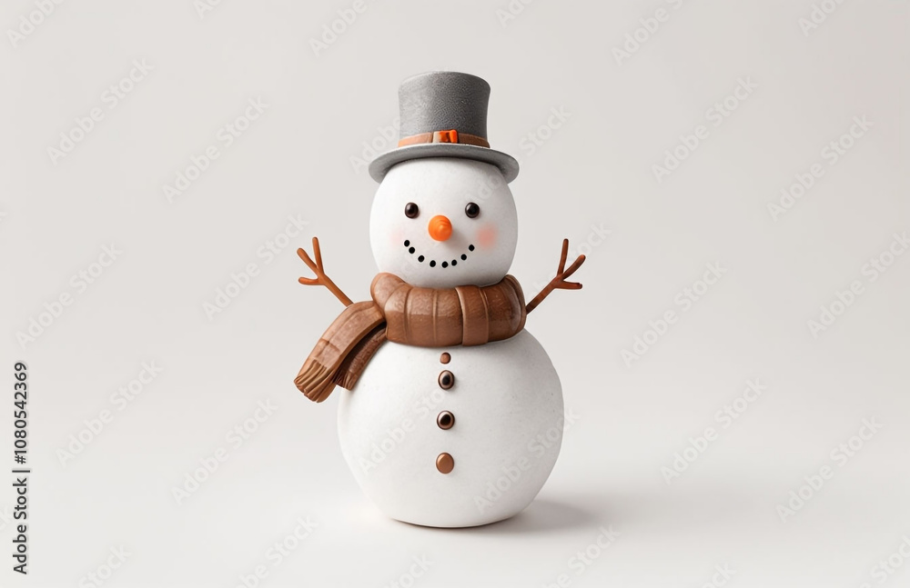 snowman with hat and scarf snowman with hat and scarf