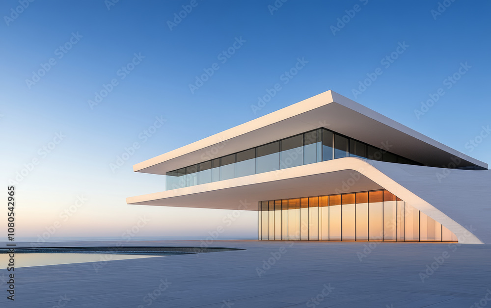 Fototapeta premium Minimalist modern art building space structure 
