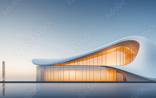 Minimalist modern art building space structure
