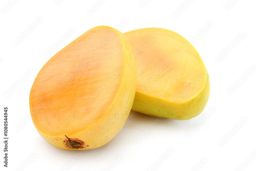 Mango fruit (Mangifera) isolated on white background
Mango fruit (Mangifera) isolated on white background