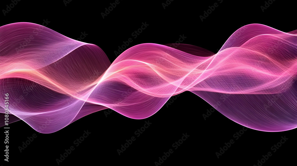 Fototapeta premium Abstract Background - Pink and Purple Flowing Waves