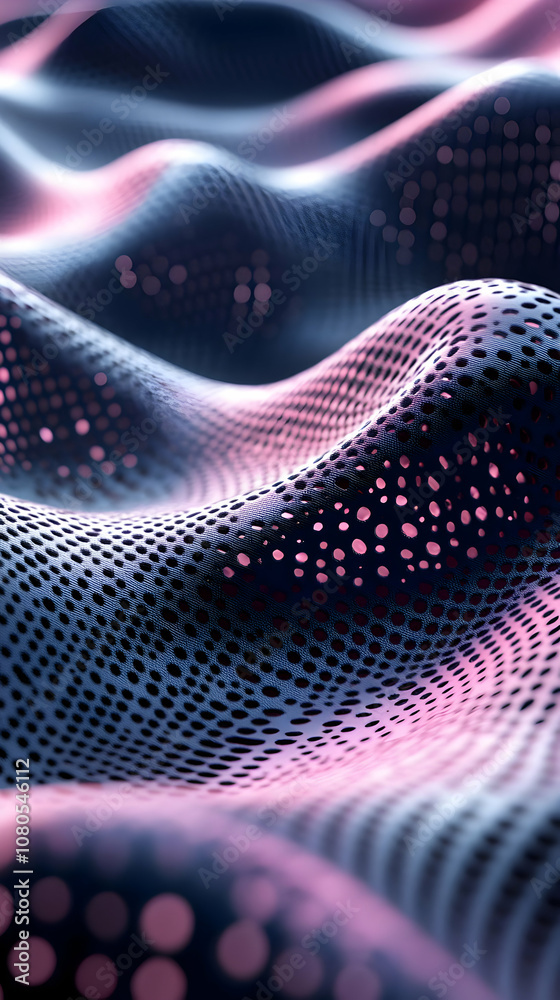 3D Abstract Background - Pink and Blue Wavy Pattern 3D Abstract Background - Pink and Blue Wavy Pattern