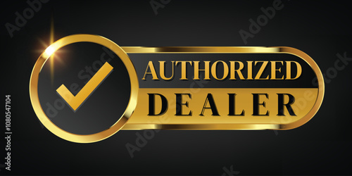 Authorized dealer logo vector for reliable service design.