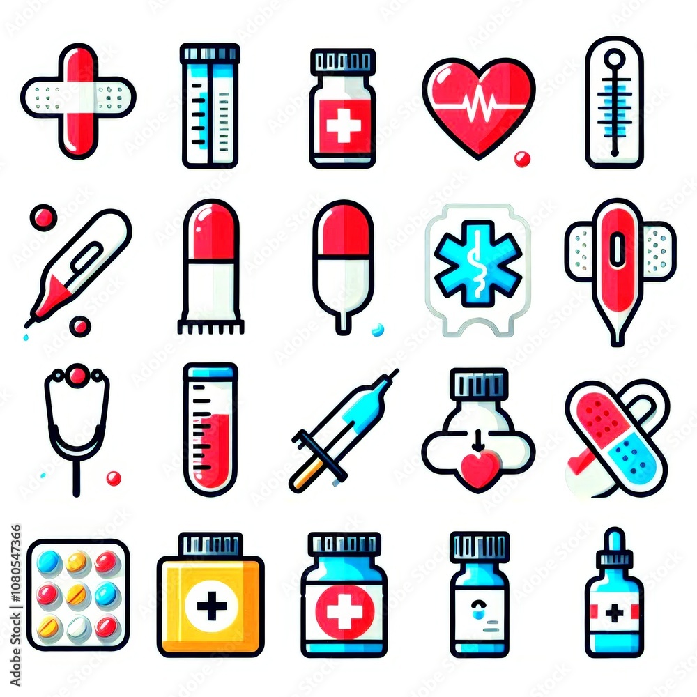 Medical Icons Collection for Health and Wellness Medical Icons Collection for Health and Wellness