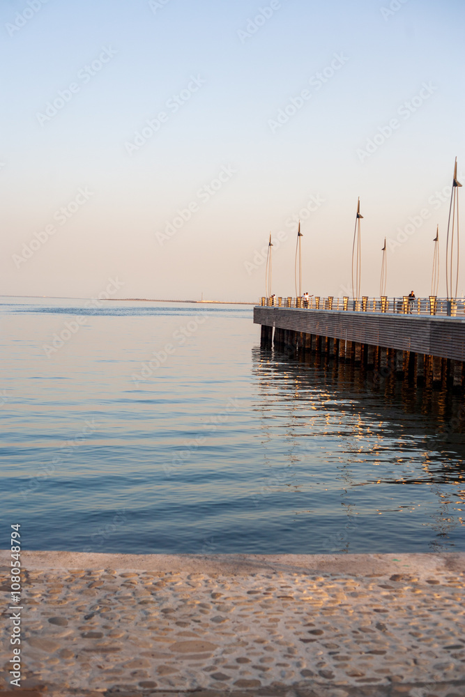 Fototapeta premium pier in the sunset