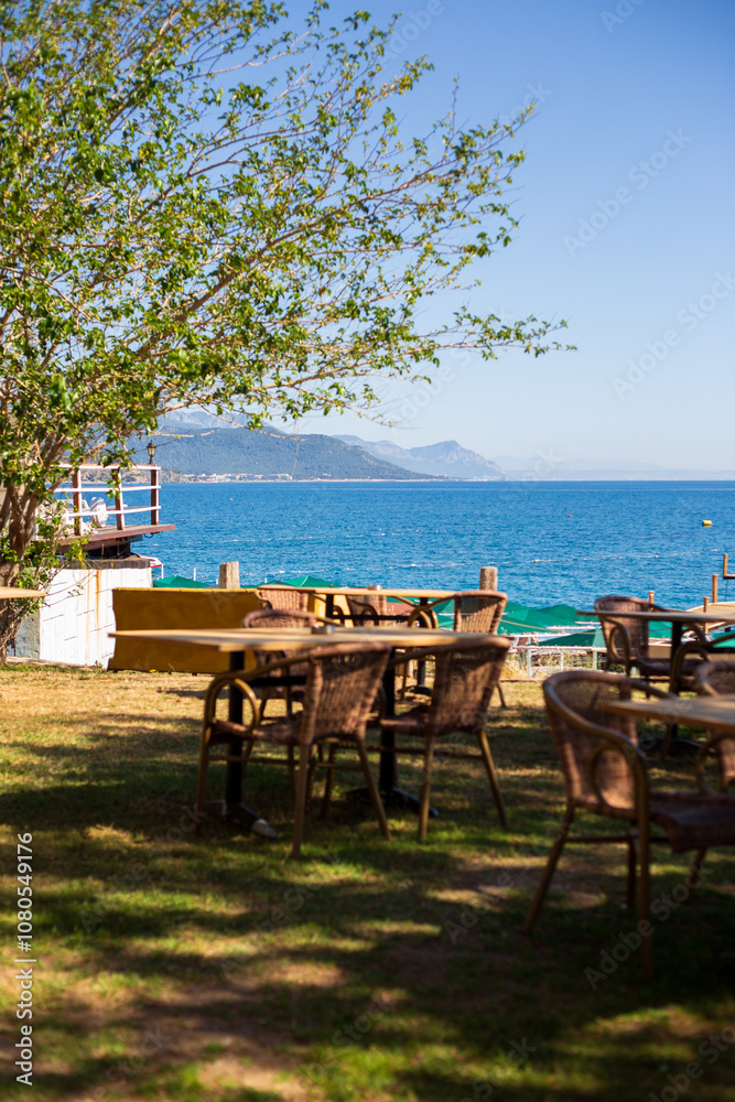 Fototapeta premium chairs on the beach