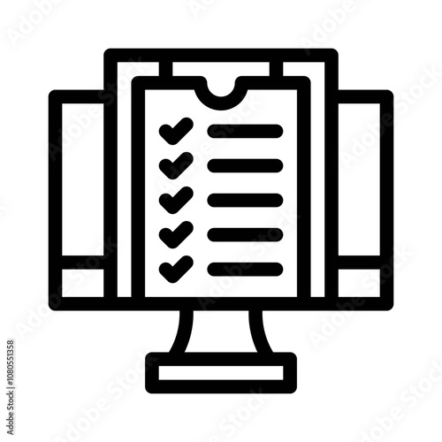 checklist line icon