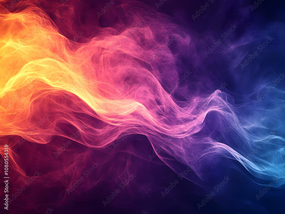 Abstract Background - Flowing Light Waves, Red, Pink, Blue Abstract Background - Flowing Light Waves, Red, Pink, Blue
