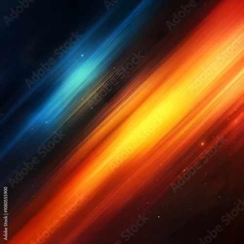 Abstract Background - Blue and Orange Light Trails