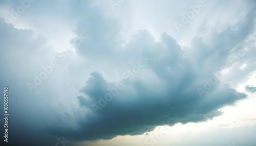 Dense clouds over Asian sky, creating a dramatic and stormy atmosphere. photo