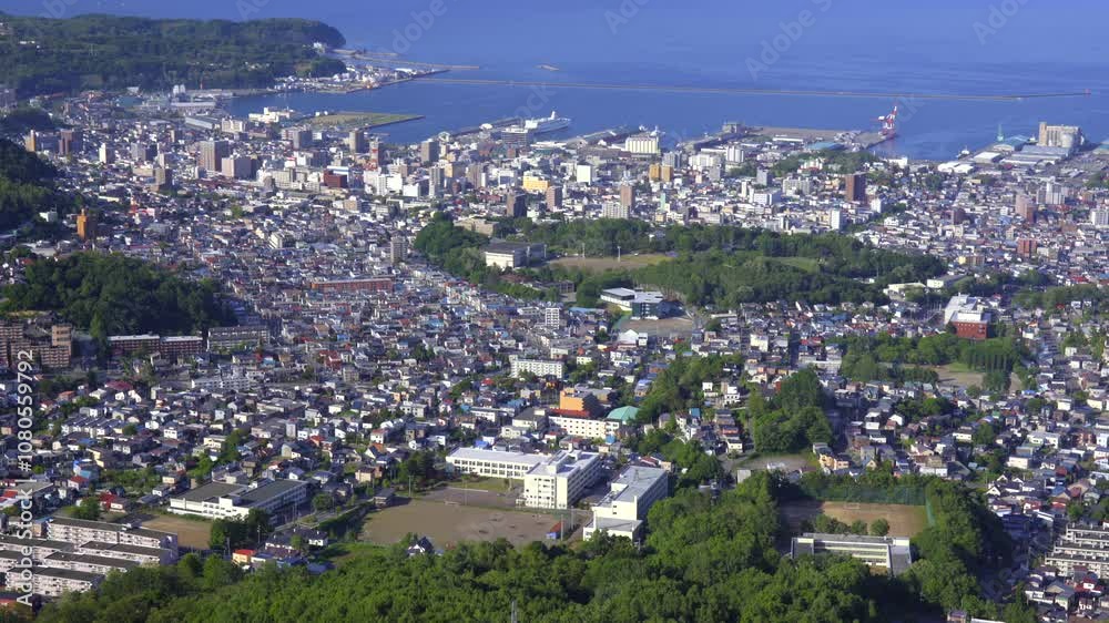 小樽天狗山から望む小樽の町並み 小樽天狗山から望む小樽の町並み